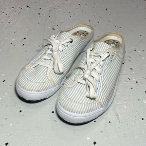 Keds Hampton Sport Women’s Slip On Canvas Shoes Size 8.5 Blue White Striped